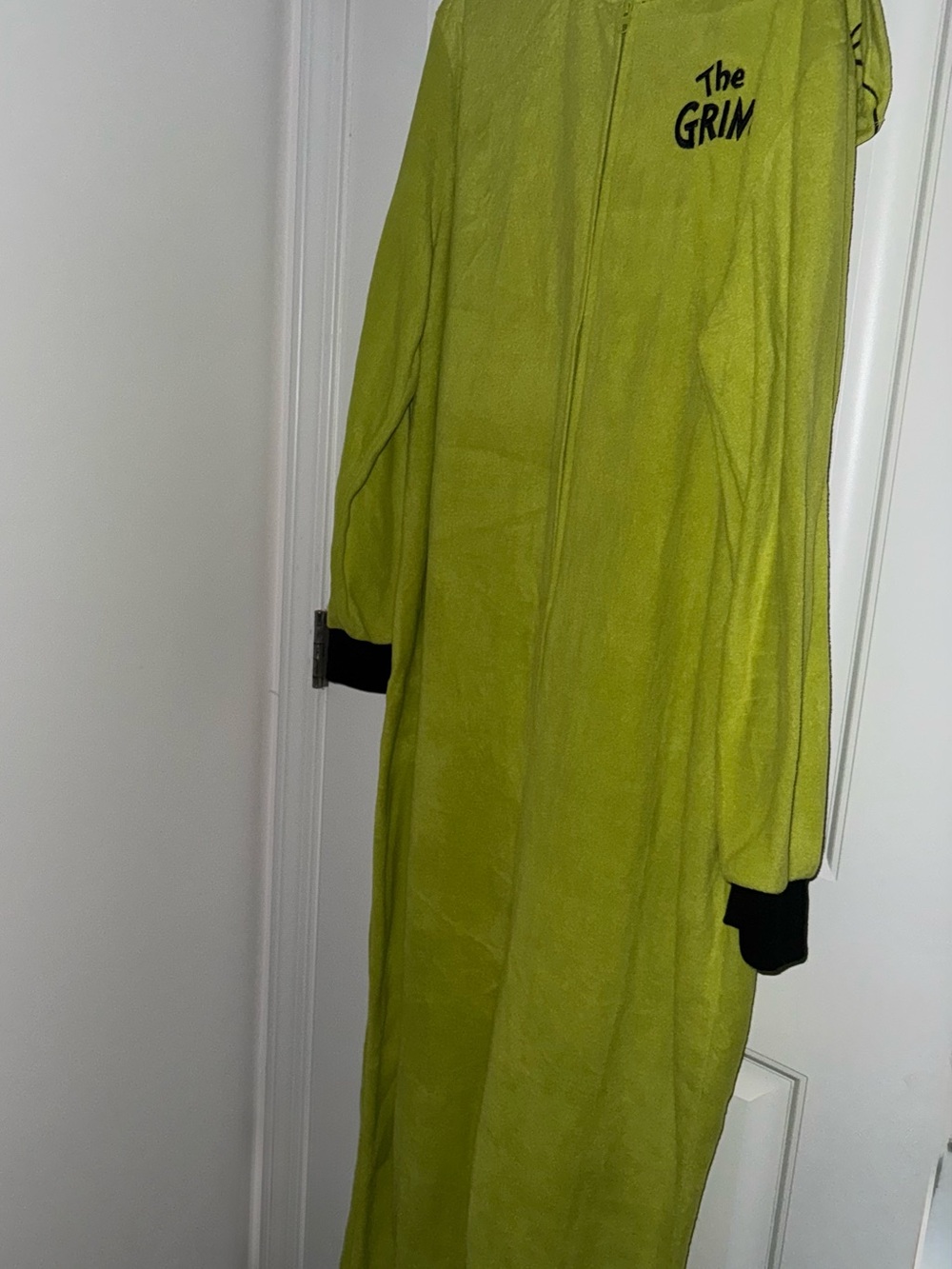 The Grinch Adult Hooded Onesie Costume Pajamas Size Large